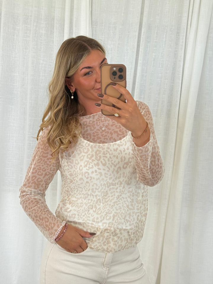 Leo Mesh Shirt - Weiß