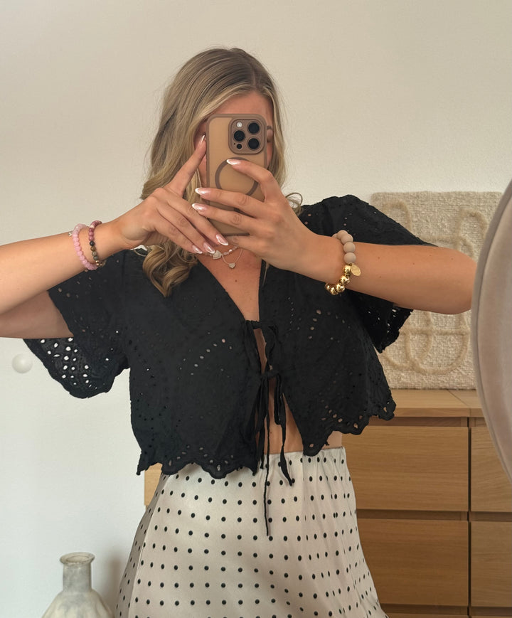 BLUSE - BOHO SCHWARZ