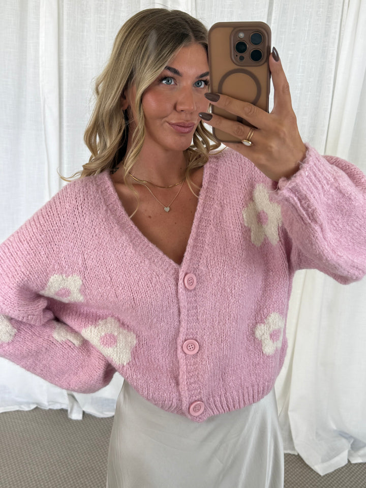 Cardigan Blume - Rosa