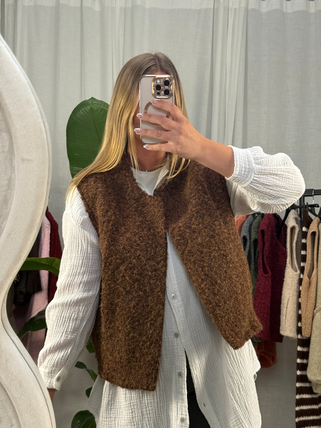 Wollweste Classy - Braun