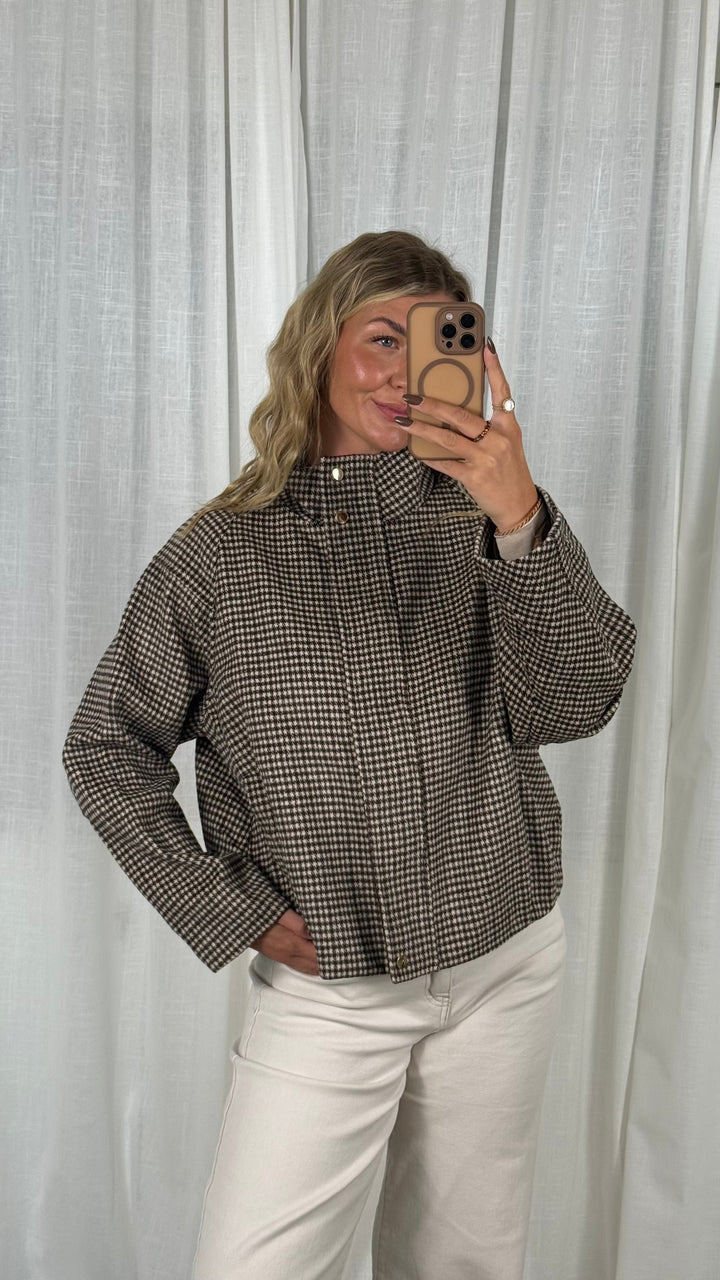 Karo Jacke –  Brown
