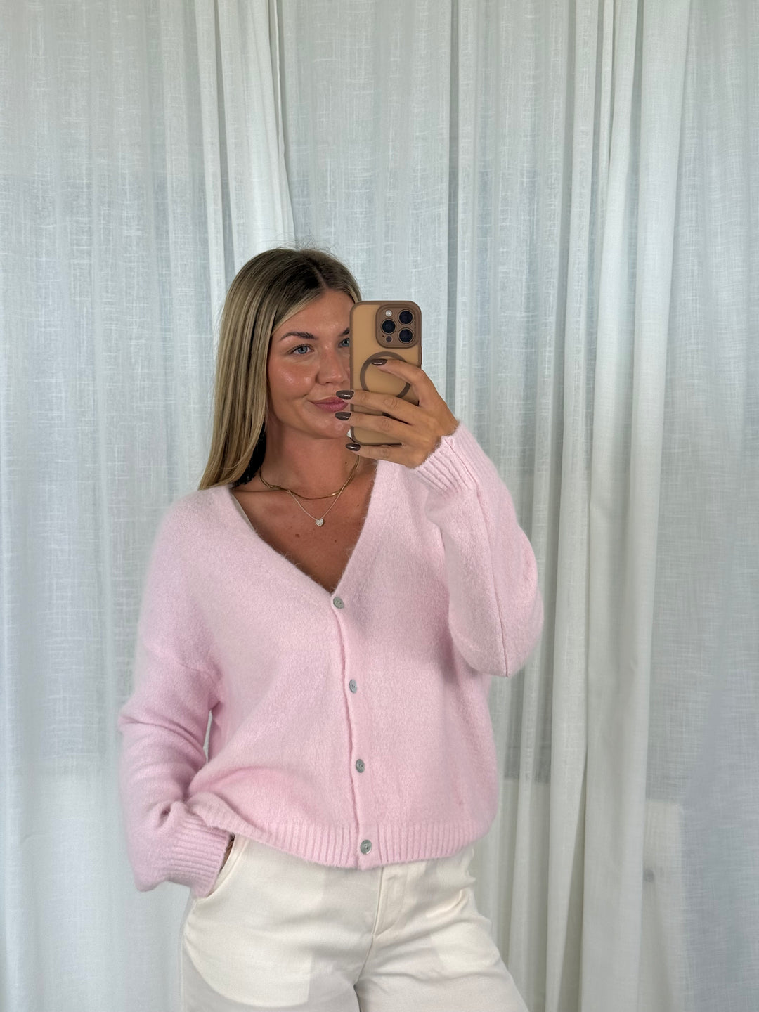 Strickjacke Soft Knit - Rosa