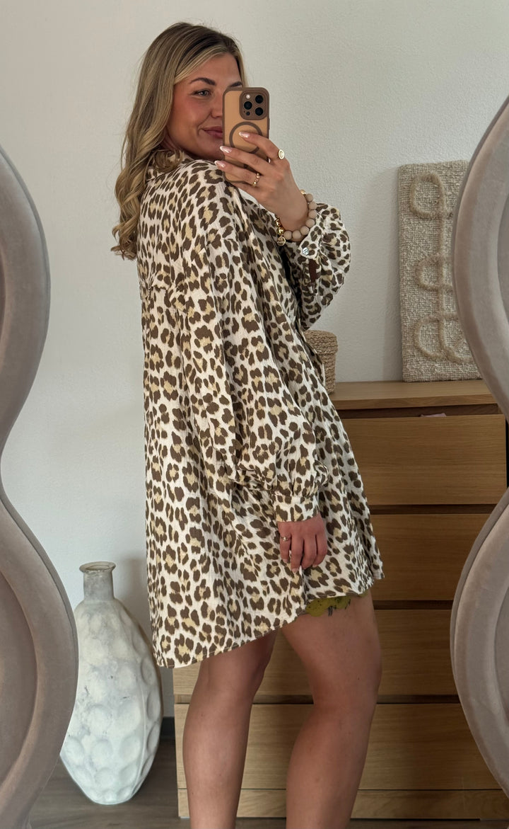 Musselin Bluse Oversize LeoLove - Lang