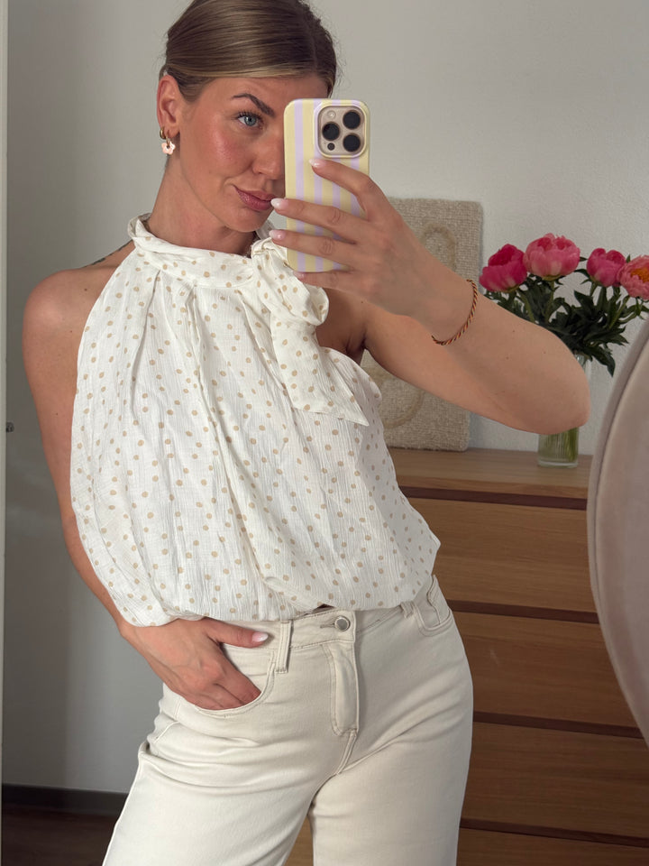 NECKHOLDER TOP POLKA DOT