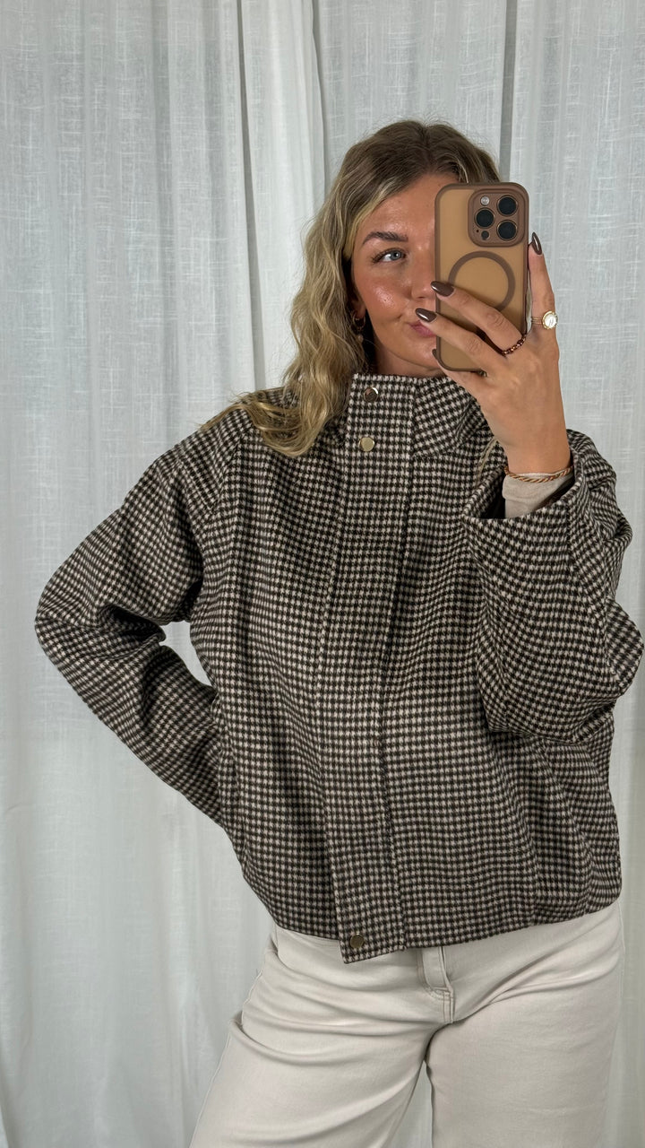 Karo Jacke –  Brown