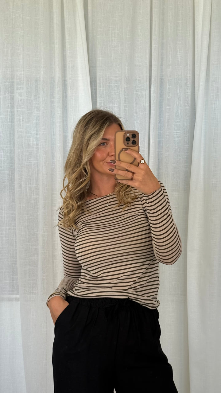 Viskose/Cashmere Longsleeve - Streifi