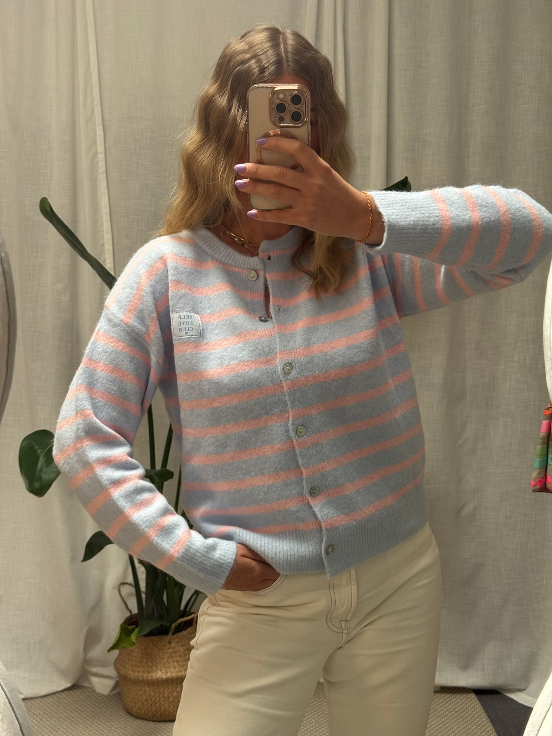Strickweste Frühling - Hellblau
