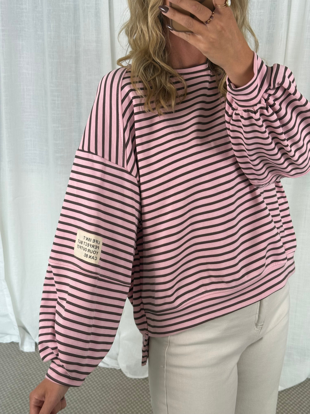 Sweater Striped Patch - Berry