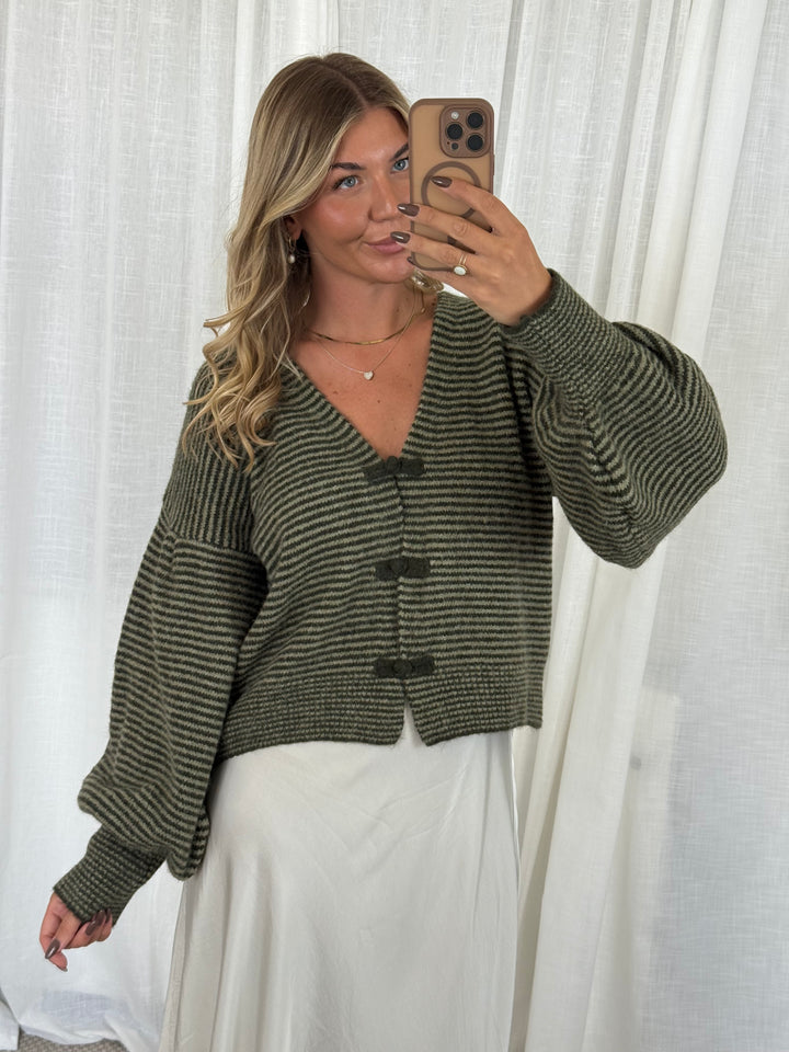 Strickoberteil bow knit - Khaki