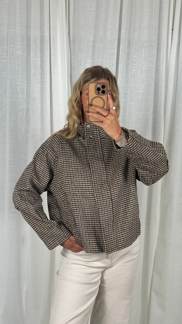 Karo Jacke –  Brown