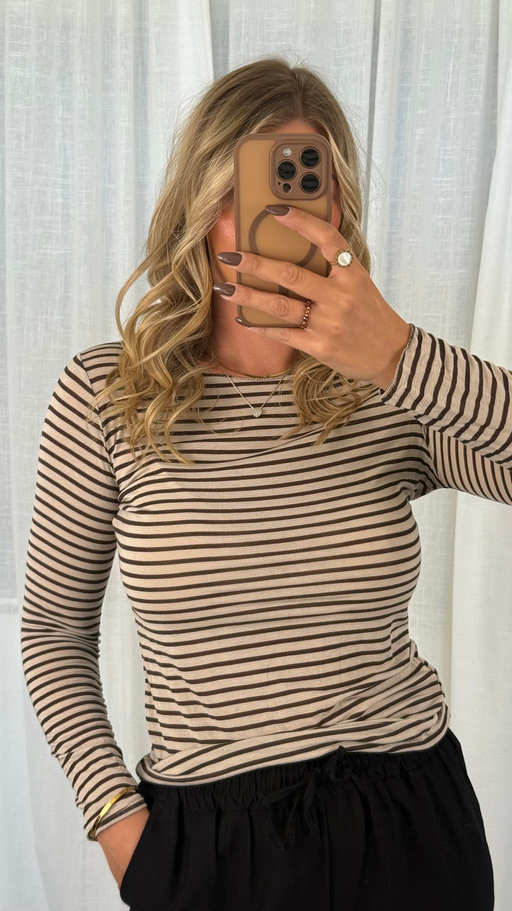Viskose/Cashmere Longsleeve - Streifi