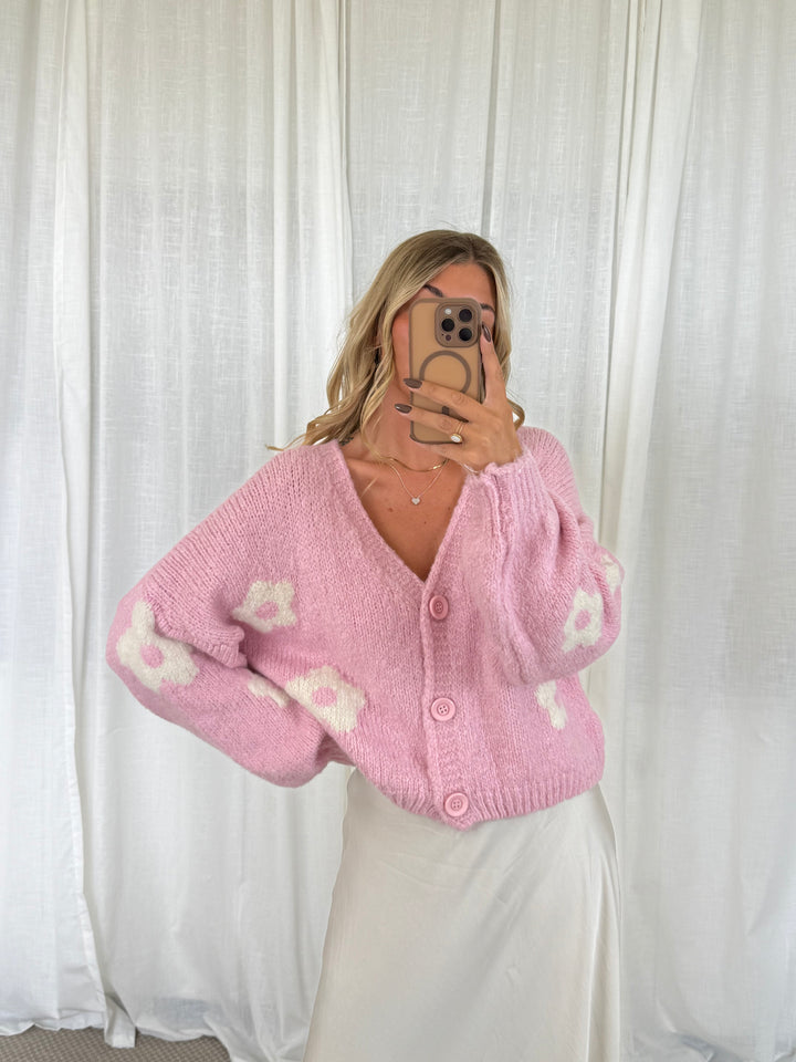 Cardigan Blume - Rosa