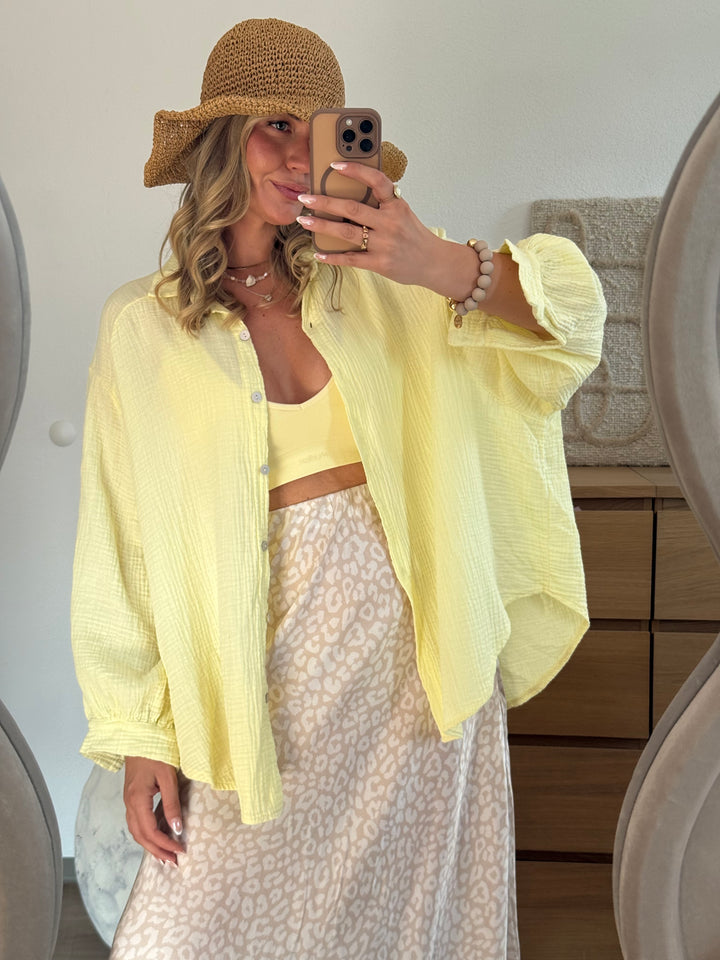 Musselin Bluse - Gelb