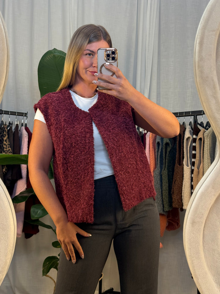 Wollweste Classy - Burgundy