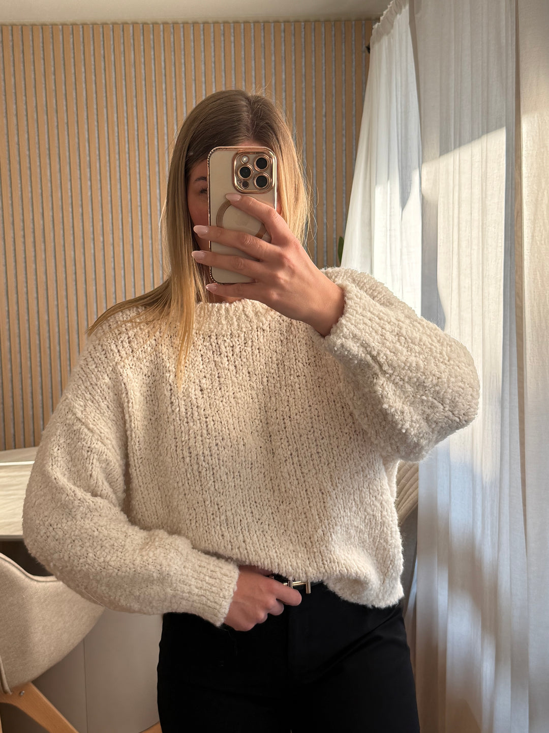 Pullover Bouclé - Weiß