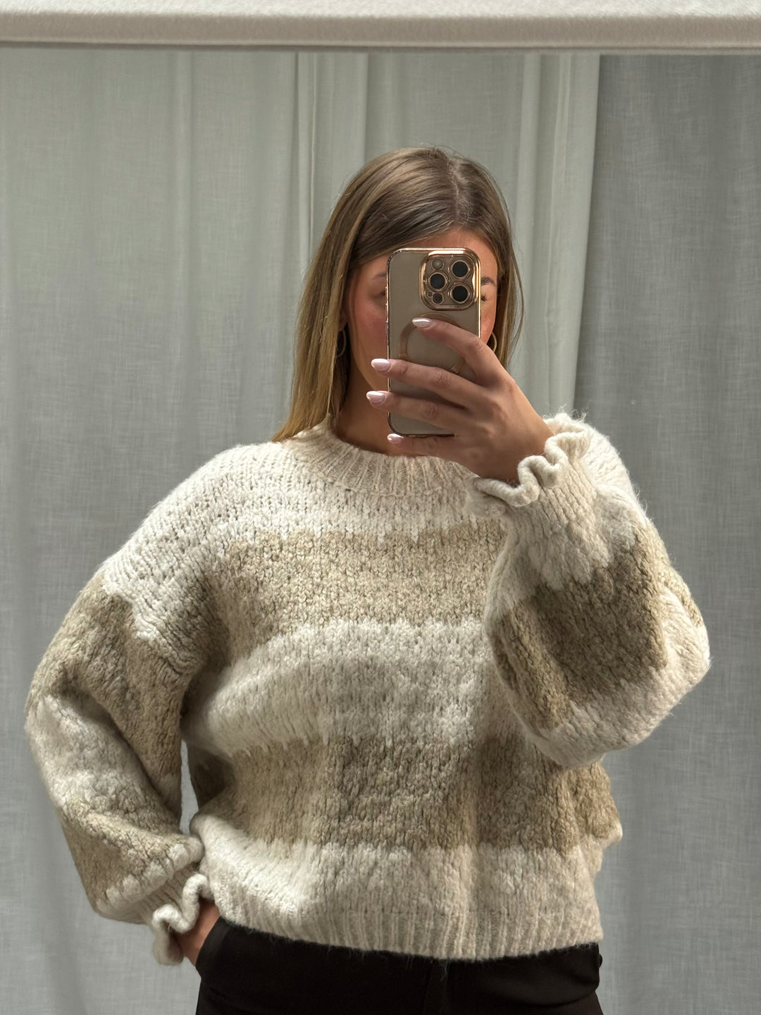 Pullover Cozy Stripes - Beige