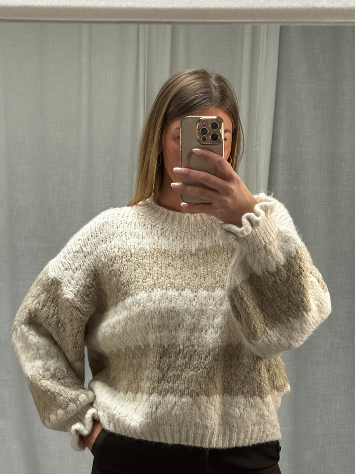 Pullover Cozy Stripes - Beige