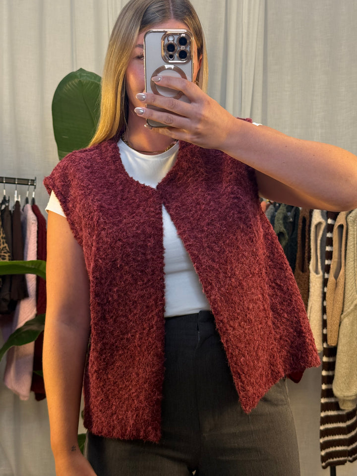 Wollweste Classy - Burgundy