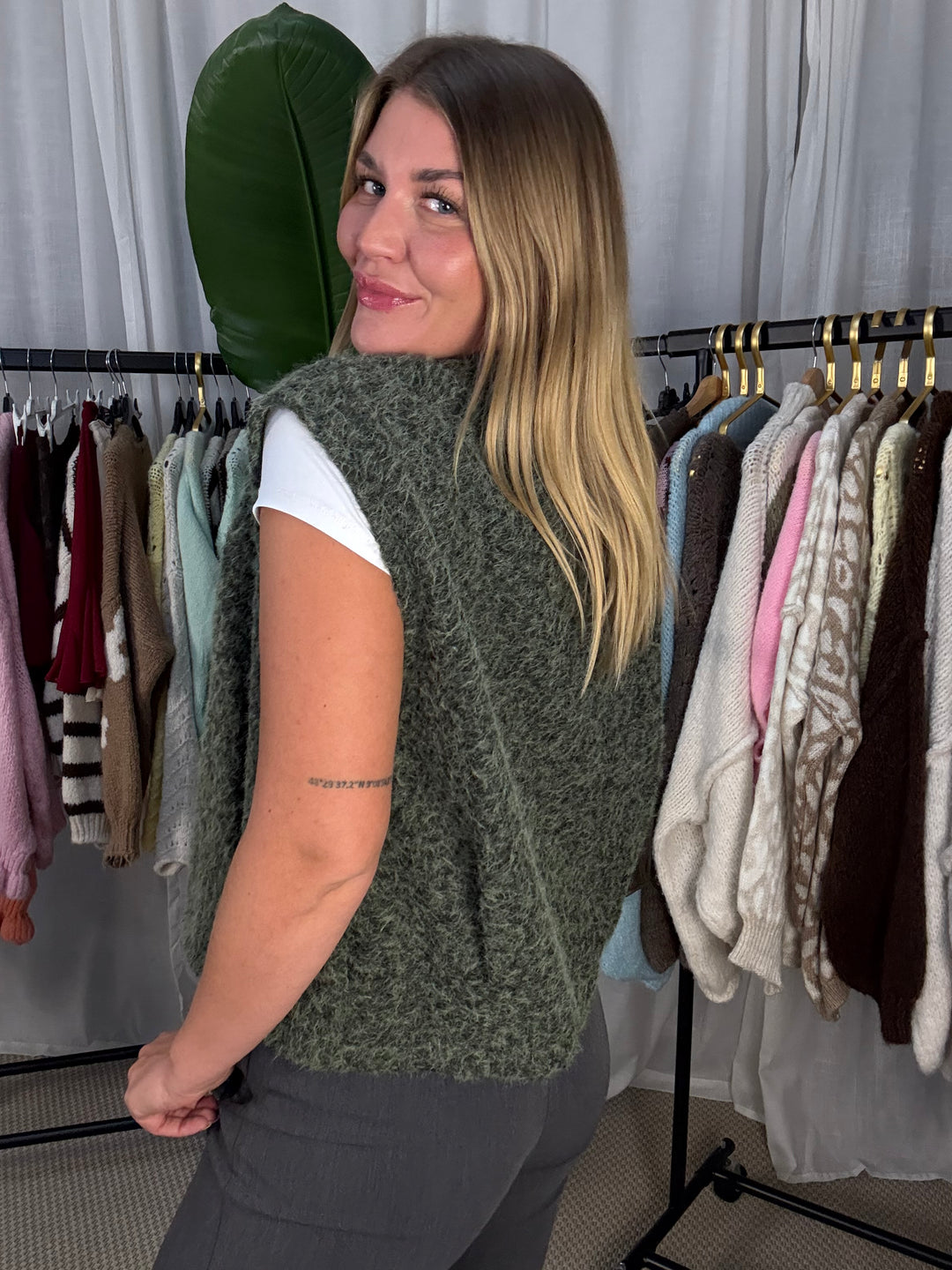Wollweste Classy - Khaki