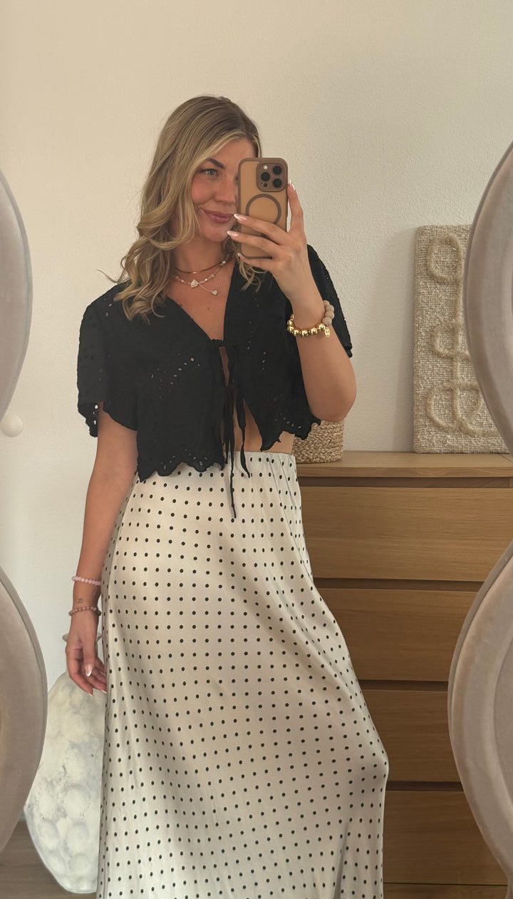 BLUSE - BOHO SCHWARZ