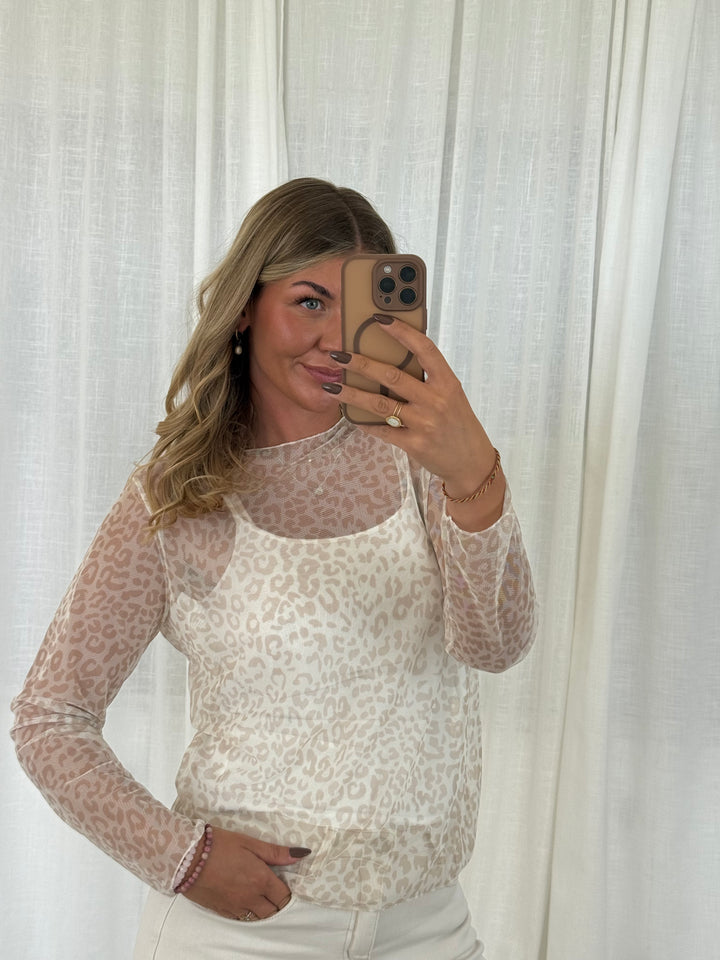 Leo Mesh Shirt - Weiß