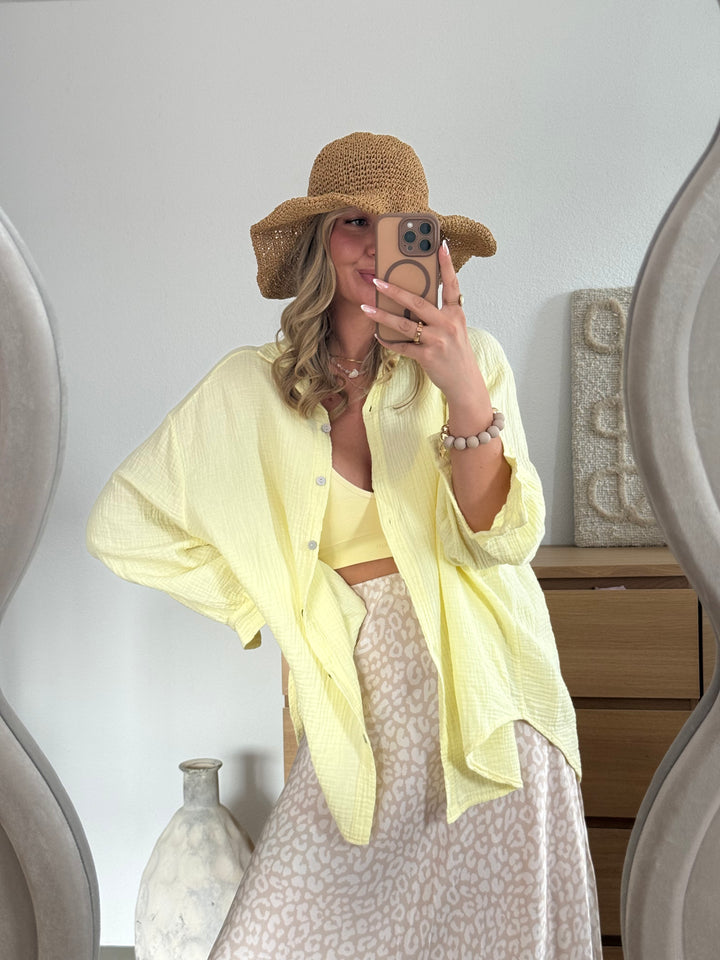 Musselin Bluse - Gelb