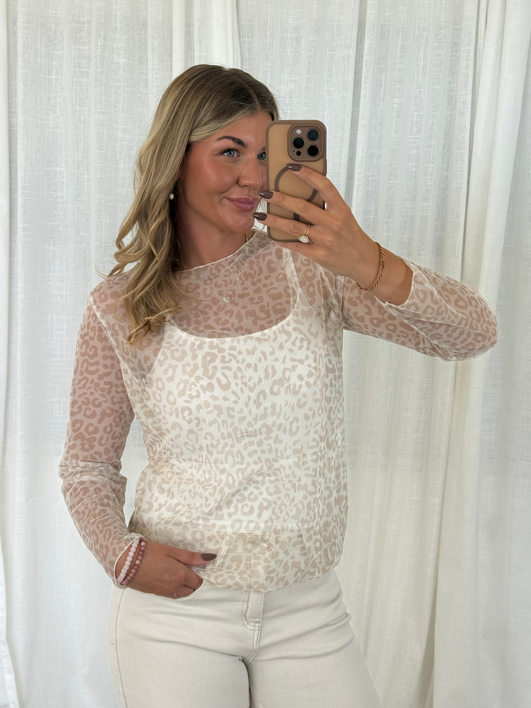 Leo Mesh Shirt - Weiß