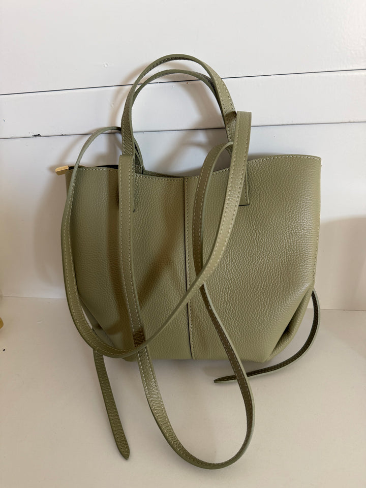 Ledertasche - Moosgrün
