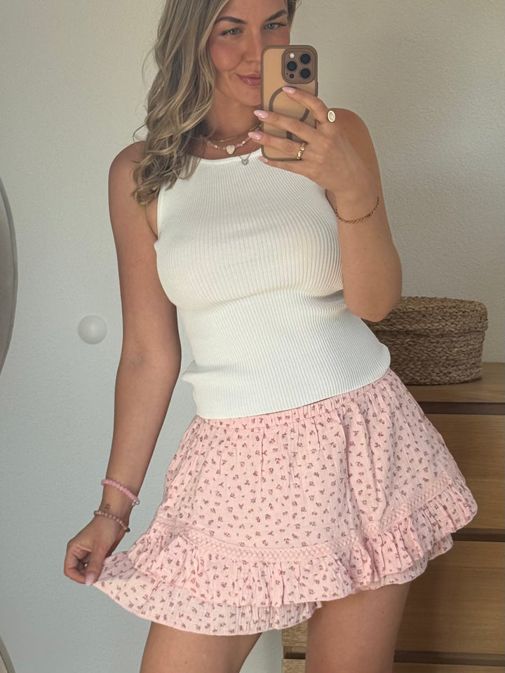 Musselin Skort - Rosa