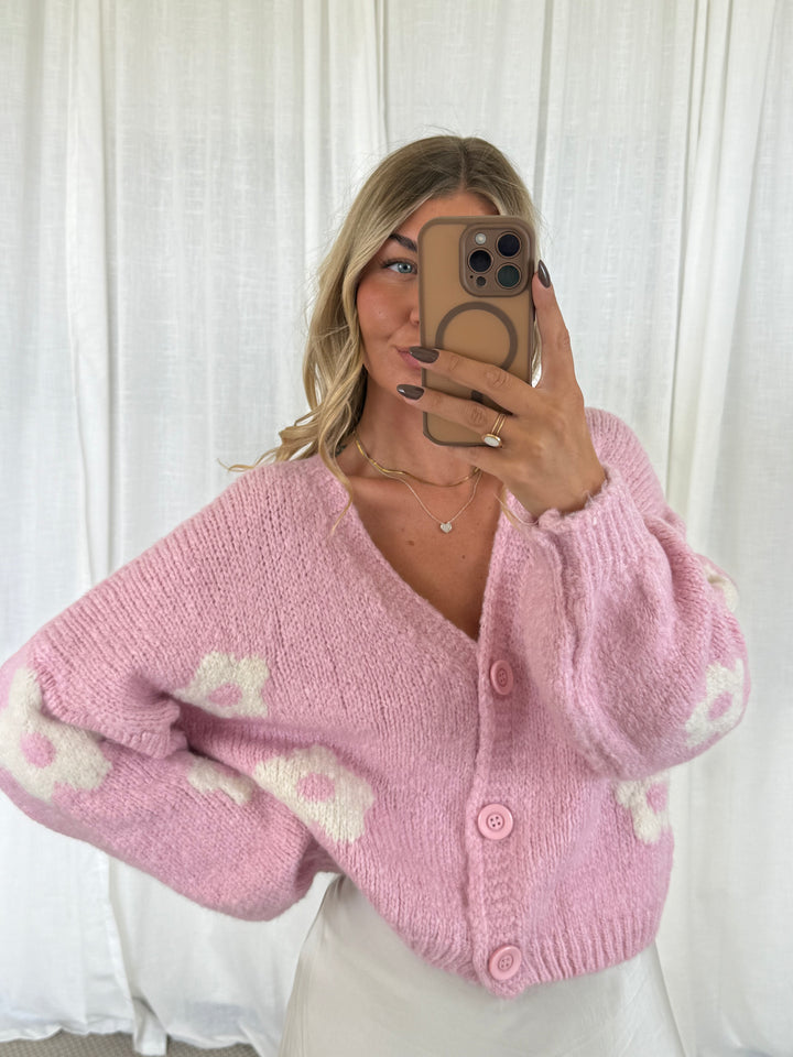 Cardigan Blume - Rosa