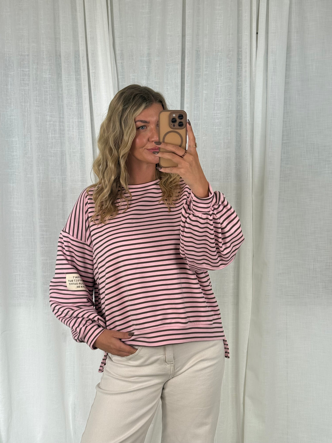 Sweater Striped Patch - Berry