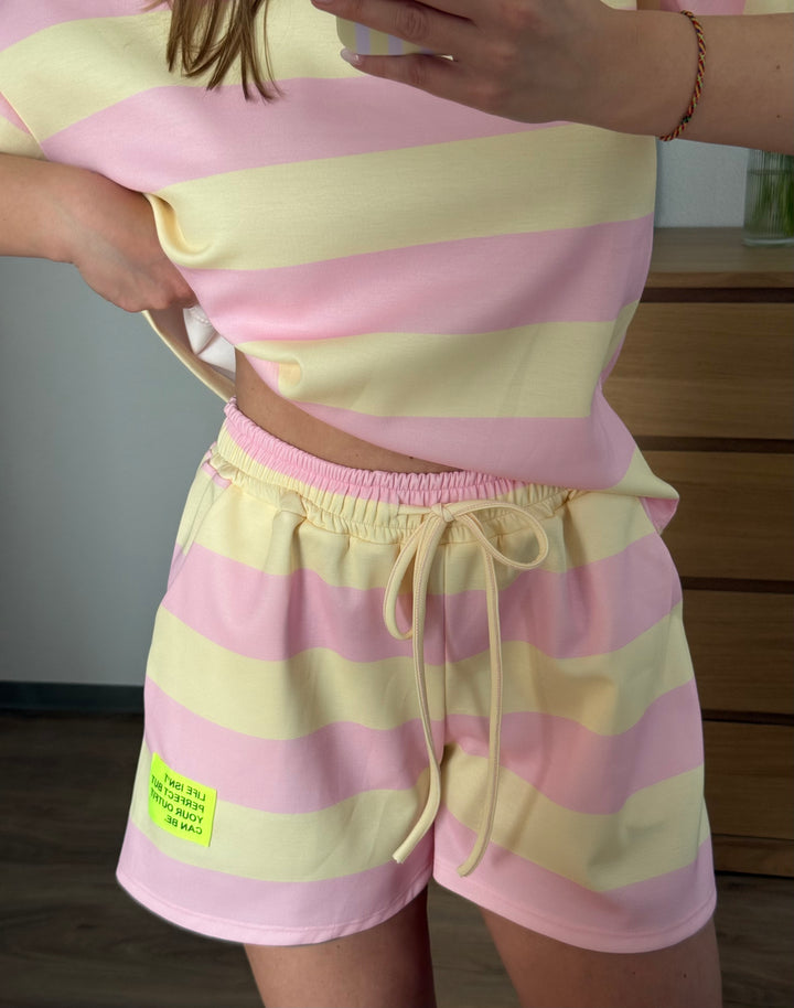 SET STREIFCHEN - ROSA/GELB