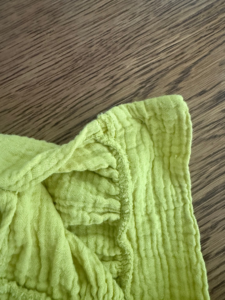 Musselin Bluse - Kurz in Gelb