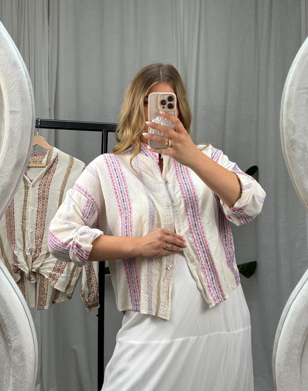 Boho Bluse Bea - Lila