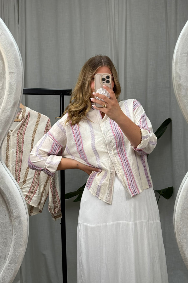 Boho Bluse Bea - Lila