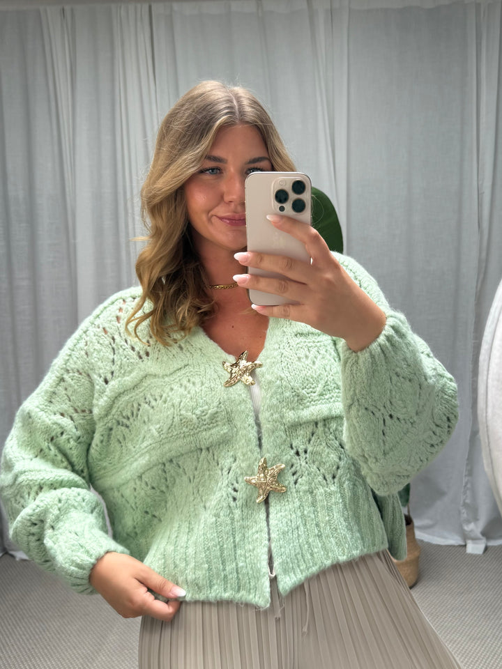 Cardigan Starfish - Ice Pistachio