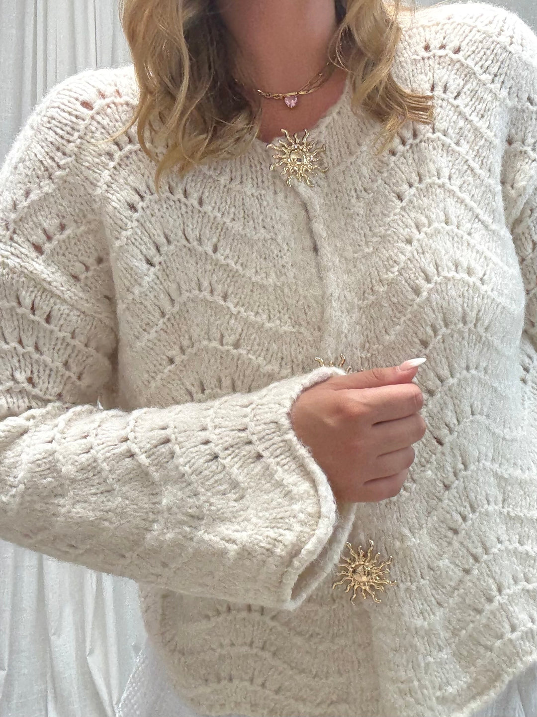 Cardigan Sunny Glam - Creme