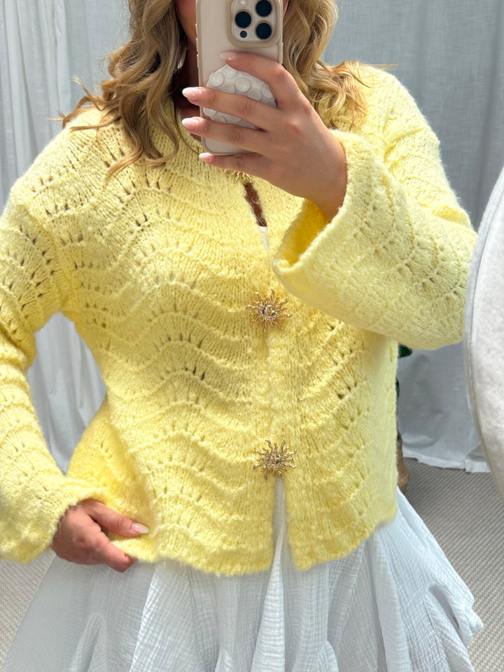 Cardigan Sunny Glam - Butter Yellow