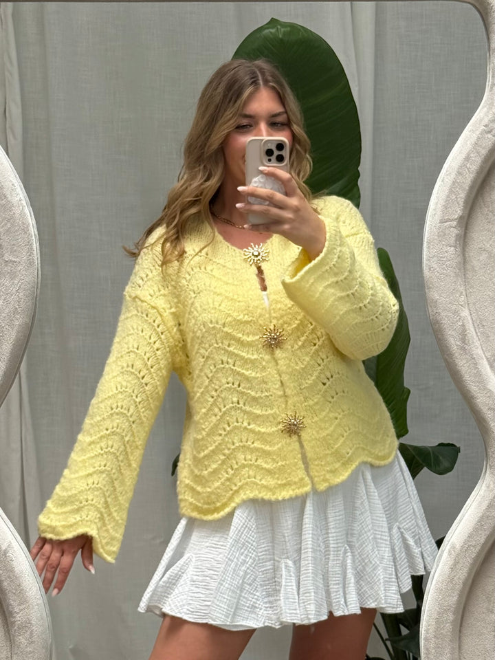 Cardigan Sunny Glam - Butter Yellow