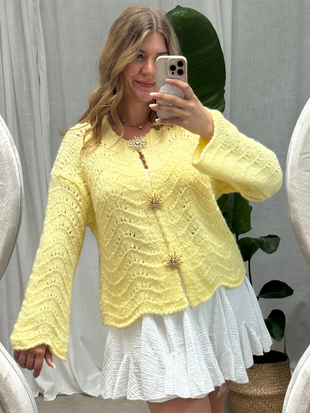 Cardigan Sunny Glam - Butter Yellow