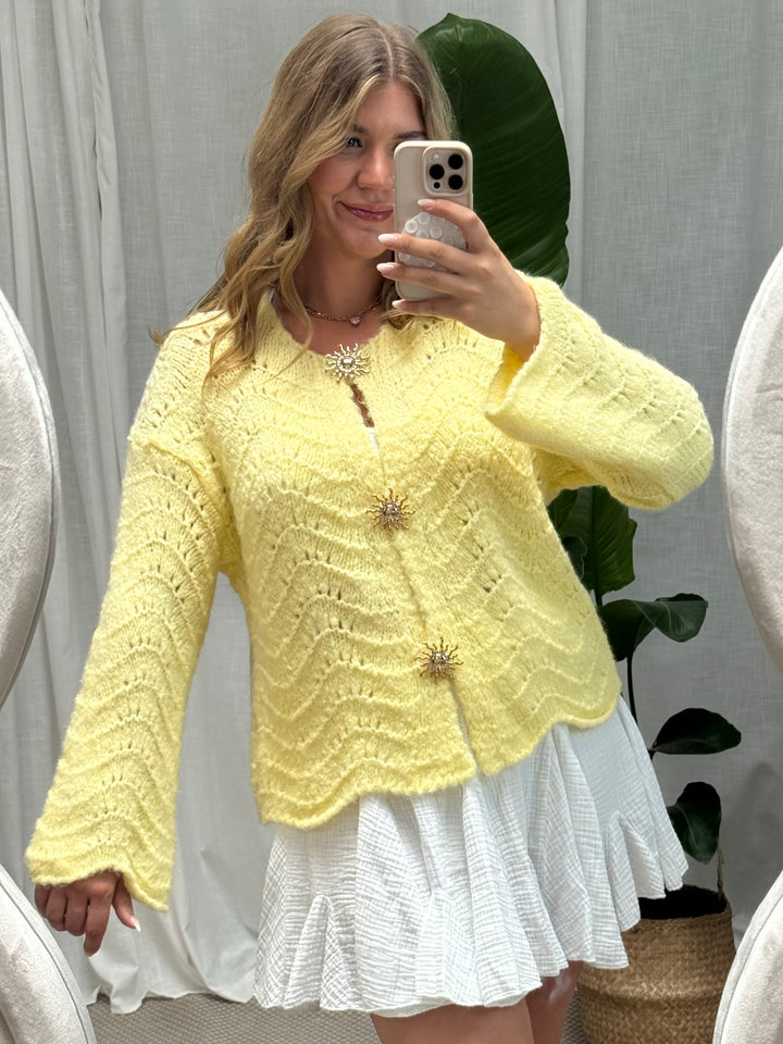 Cardigan Sunny Glam - Butter Yellow