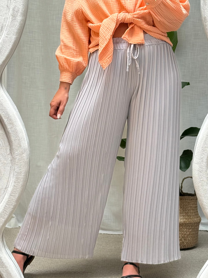 Plisseehose Iona - Grau