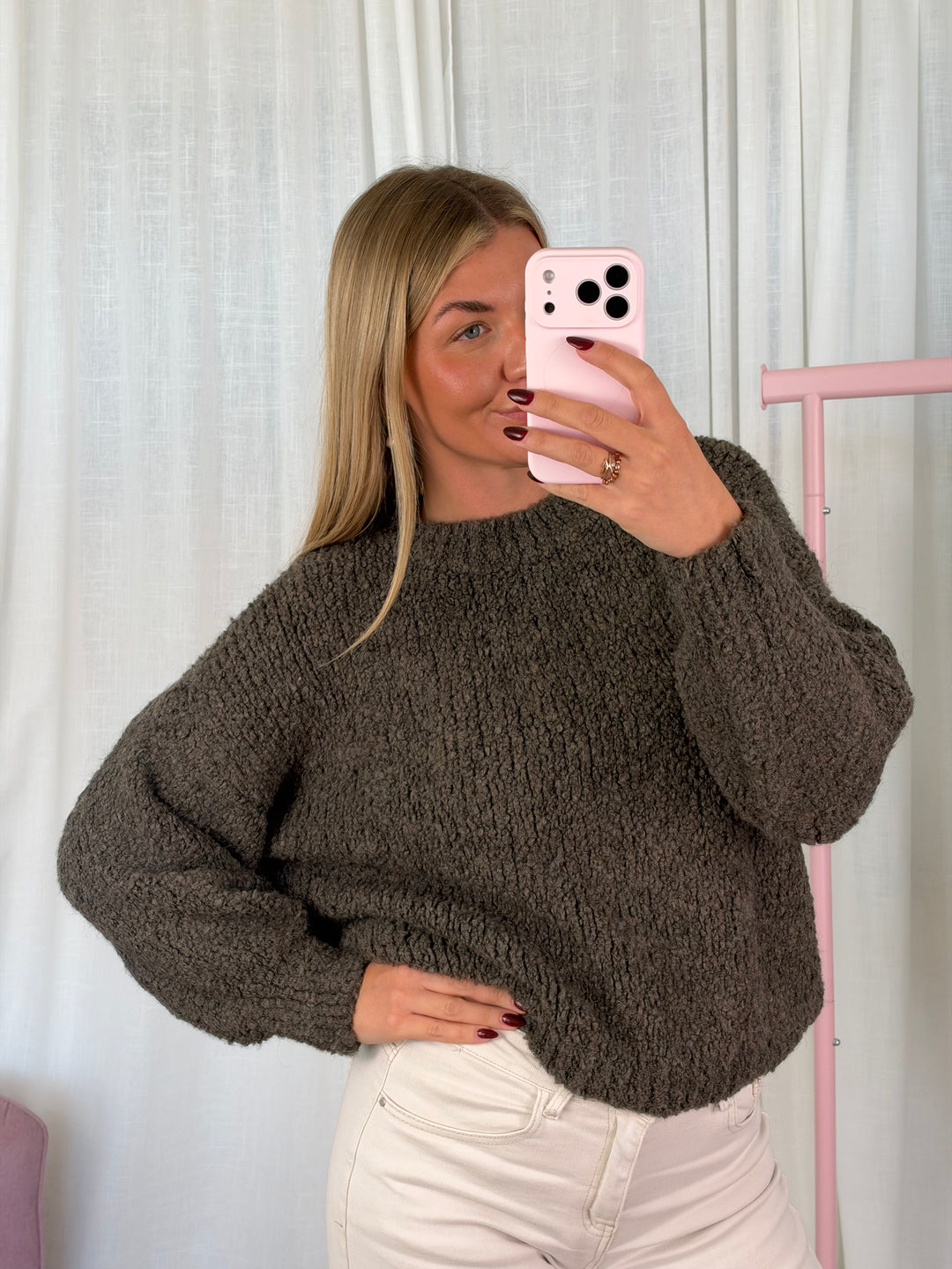 Pullover Bouclé - Dark Taupe