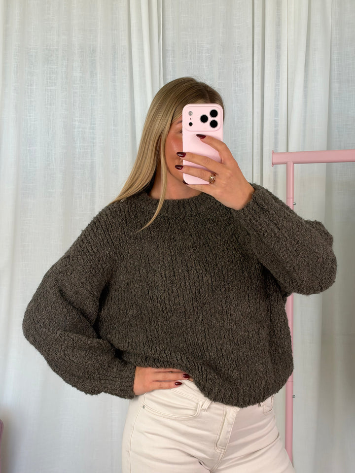 Pullover Bouclé - Dark Taupe