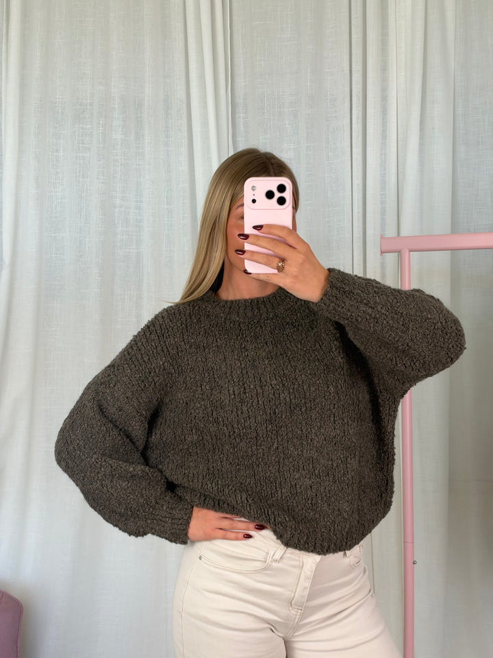 Pullover Bouclé - Dark Taupe