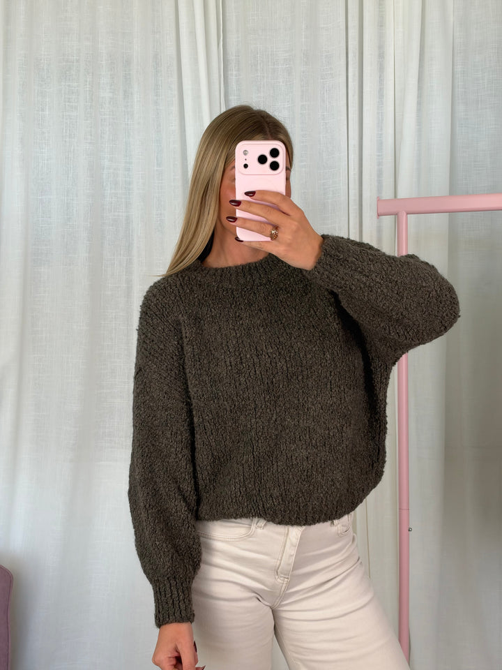 Pullover Bouclé - Dark Taupe