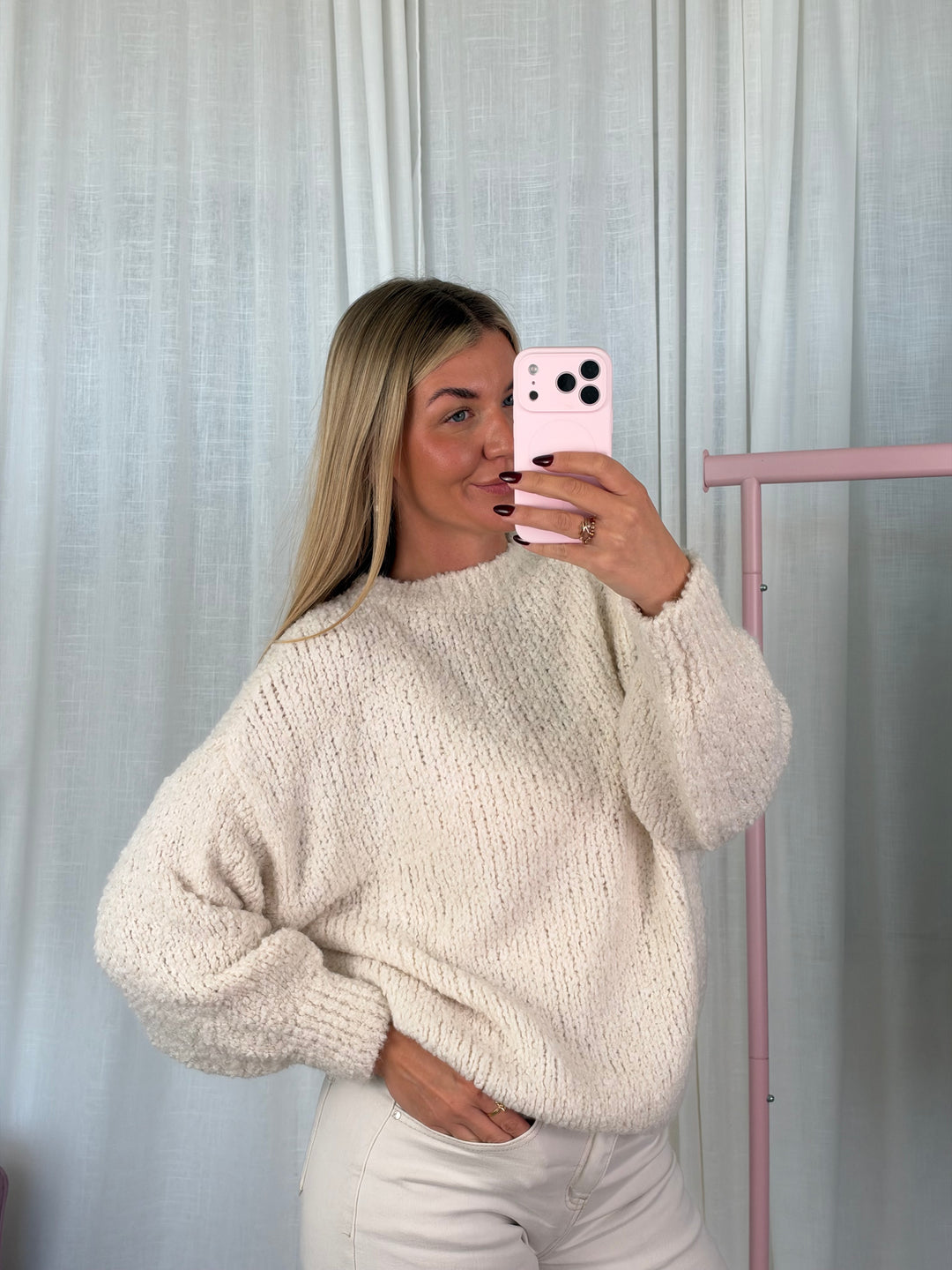 Pullover Bouclé - Weiß