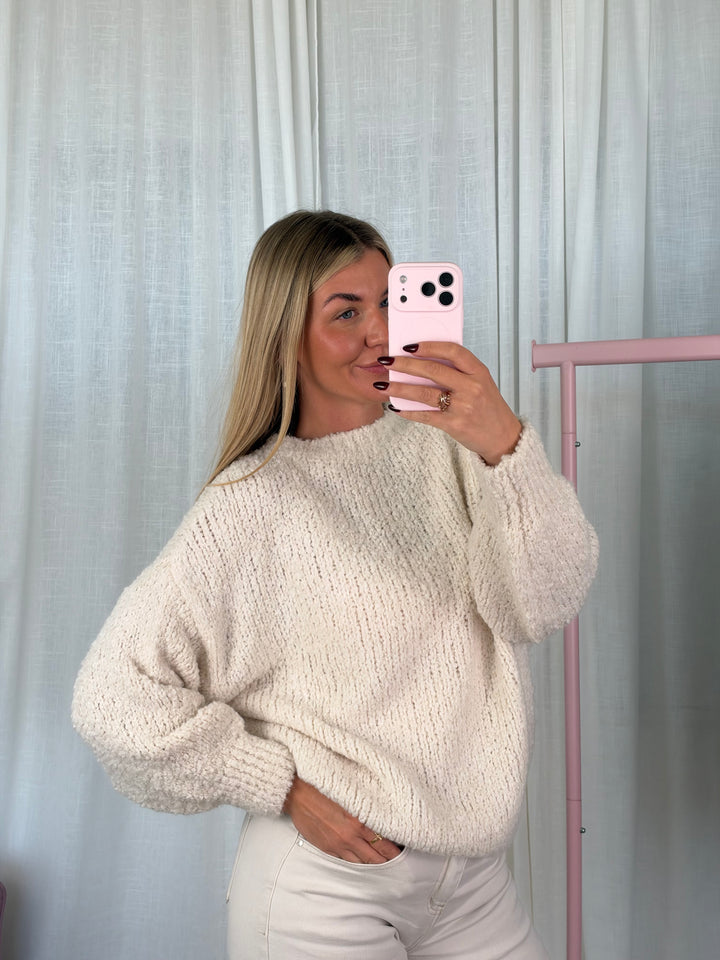 Pullover Bouclé - Weiß