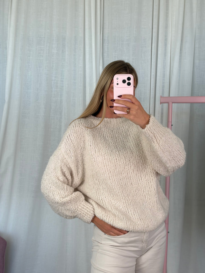 Pullover Bouclé - Weiß