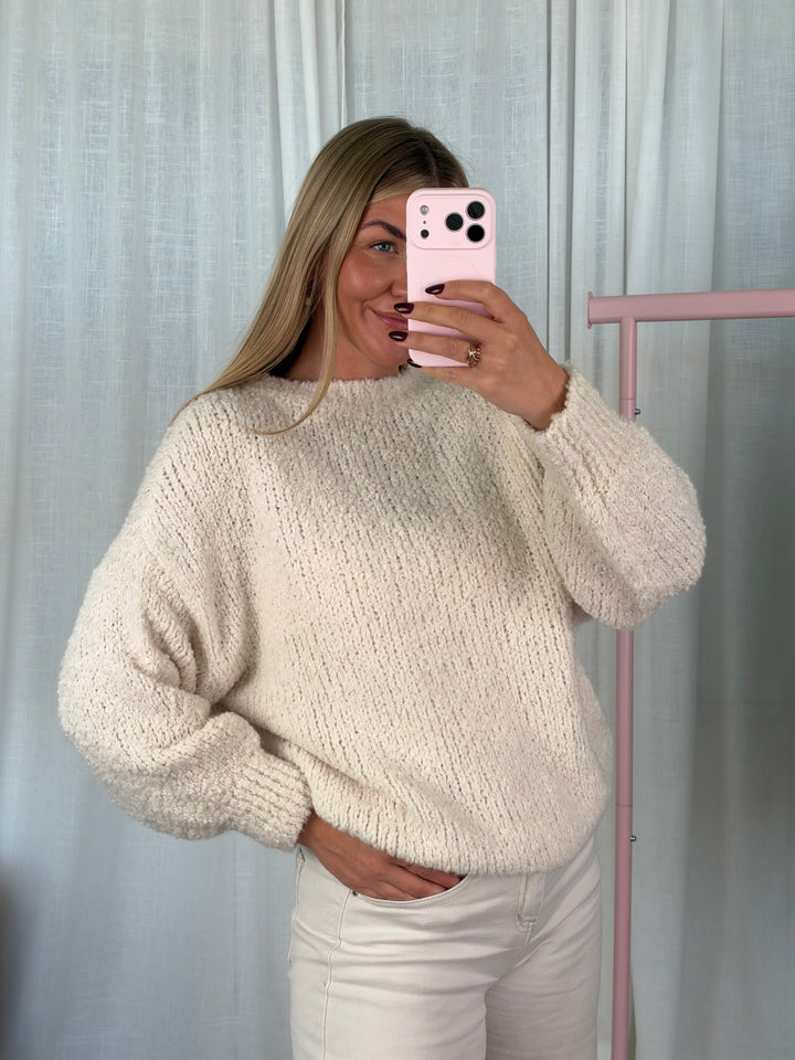 Pullover Bouclé - Weiß